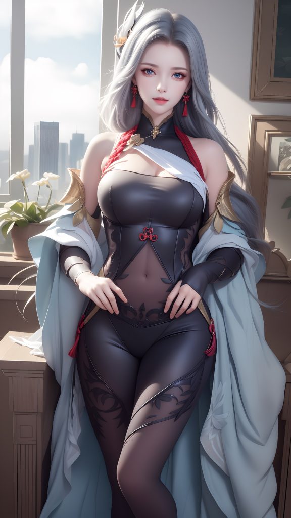 AI繪畫(huà) 598 原神申鶴 性感原服和泳衣[130P/467MB]插圖2