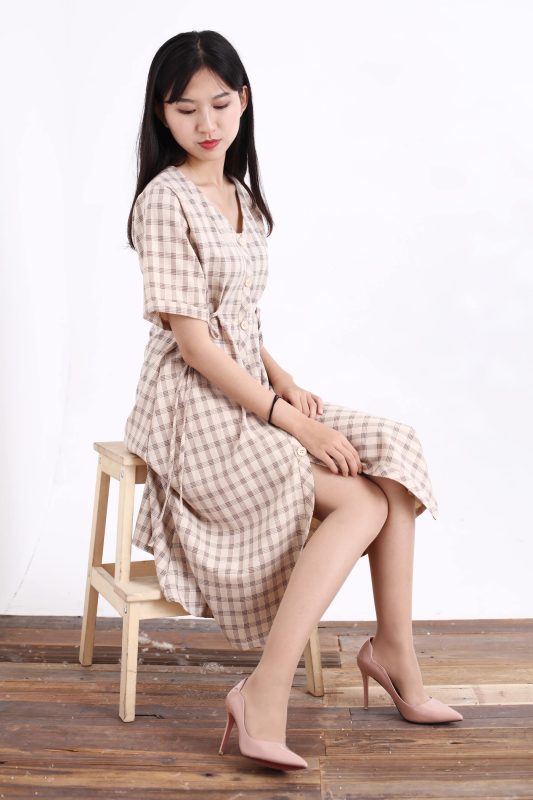 奈絲寫真 NO.128：小橙子 – 復古條格裙子 [45P/529MB]-無料攝影圈