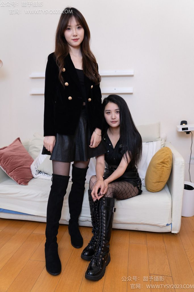 甜予攝影-071期：璇璇瀾瀾-長靴、黑絲（腳尖微加固款）、漁往襪、裸足、互相撕破絲襪[172P/2V/11G]插圖2