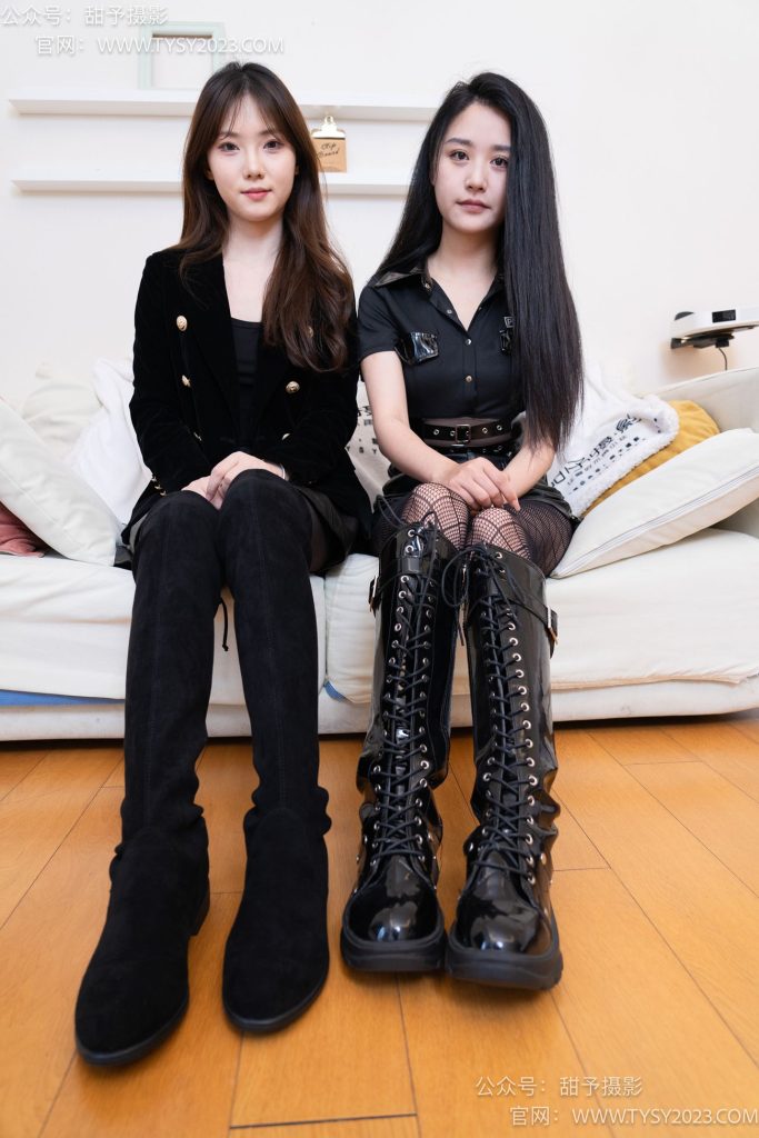 甜予攝影-071期：璇璇瀾瀾-長靴、黑絲（腳尖微加固款）、漁往襪、裸足、互相撕破絲襪[172P/2V/11G]插圖1
