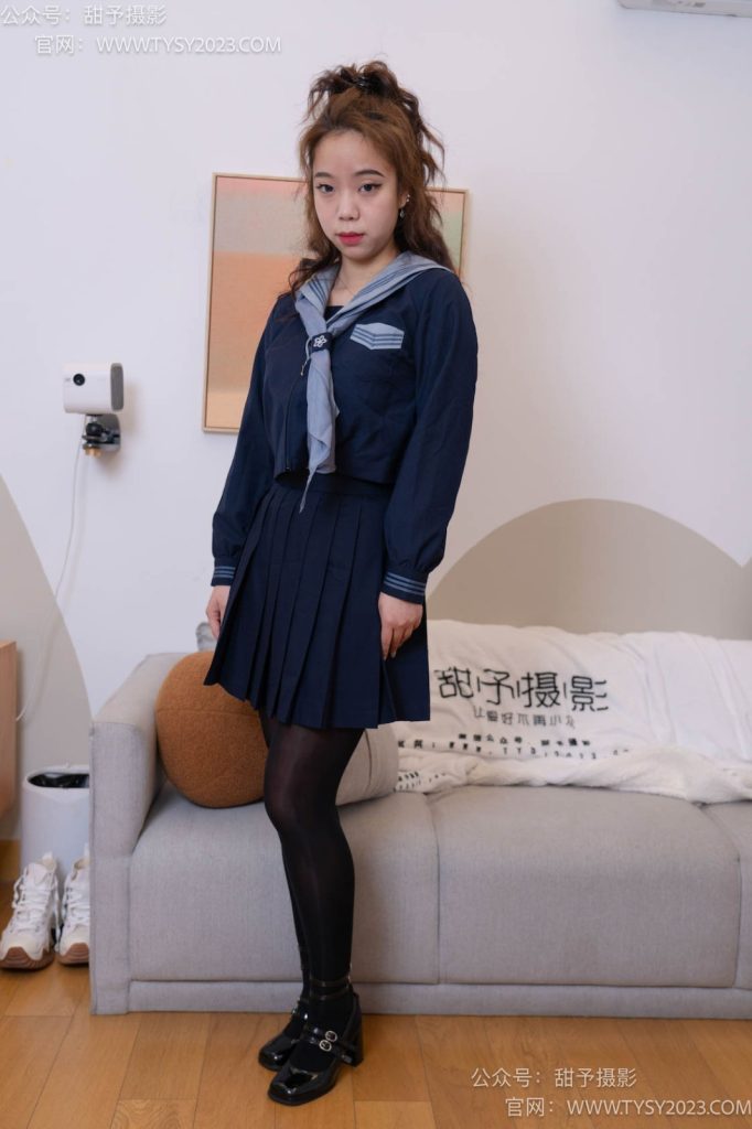 甜予攝影 NO.094 小語(yǔ)-JK至服、皮鞋、厚黑絲[127P/2V/10.09GB]插圖4