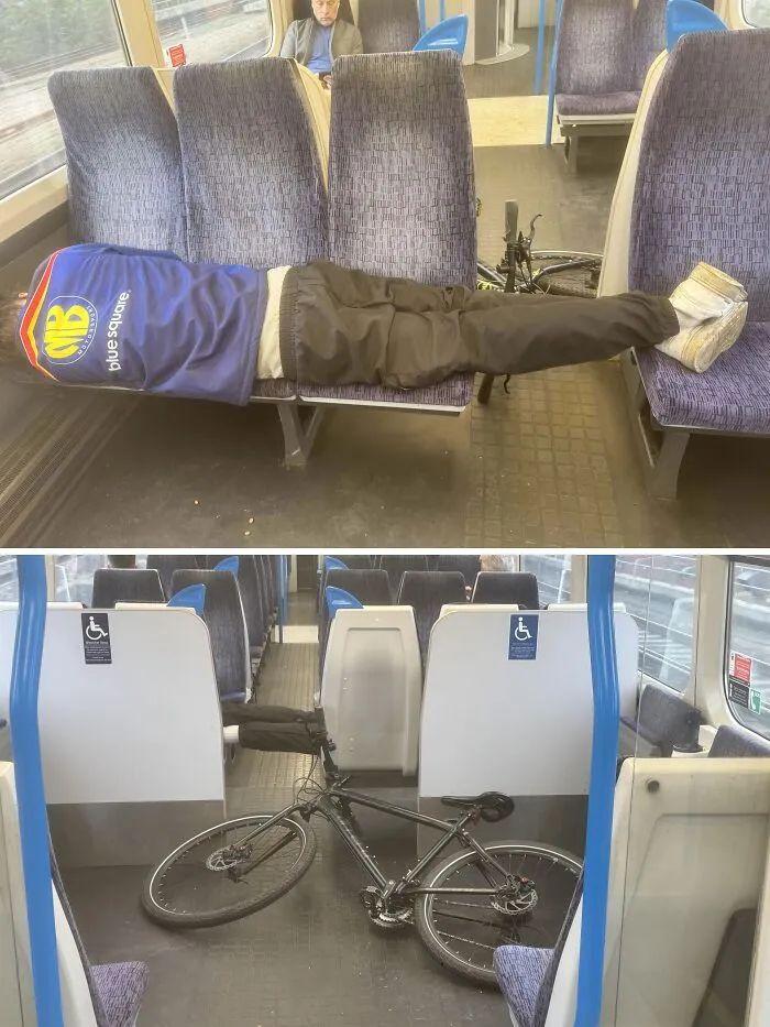 30張照片記錄公共交通上的“奇行種”，刷新你對厚臉皮的認知！插圖17