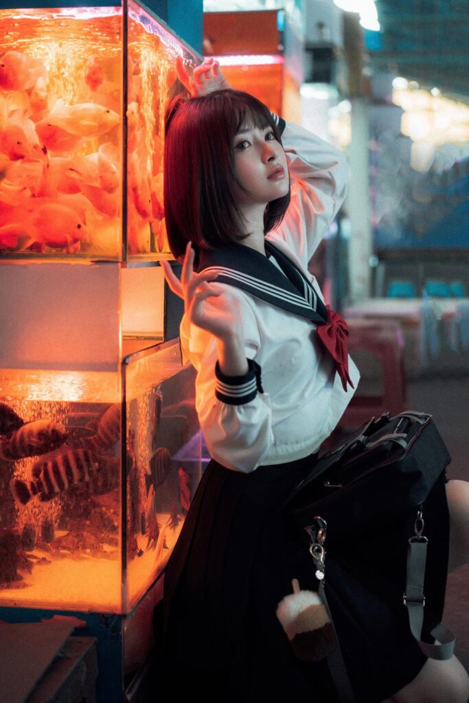 網(wǎng)紅Coser@河豚撫子 010 金魚JK [15P/396MB]插圖3