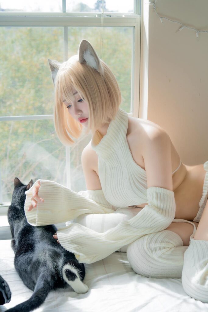 狐洛洛子 NO.010 – 慵懶白貓[28P/421MB]插圖1