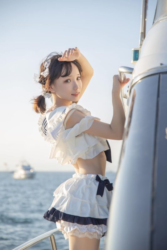 花柒Hana NO.013 - 三亞熊之海軍風(fēng)泳裝[12P/152MB]-無料攝影圈