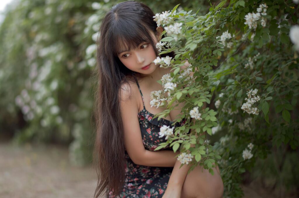 大眼萌妹黑貓貓OvO – 薔薇1 [22P/257MB]插圖