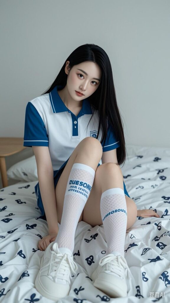 甜予攝影非官方AI版 NO.102 瀾瀾-板鞋、白棉襪、肉絲（腳尖加固款）[125P/18.53MB]插圖3