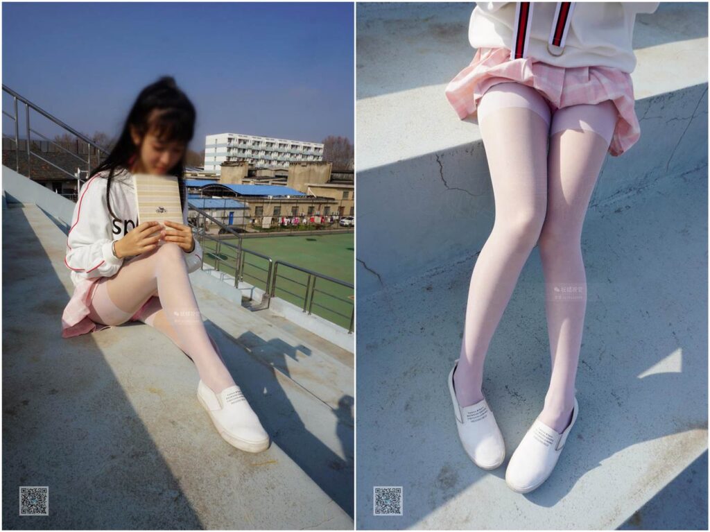 妖精視覺@NO.054 妮妮 天臺白絲粉裙 [74P/46.7MB]插圖1