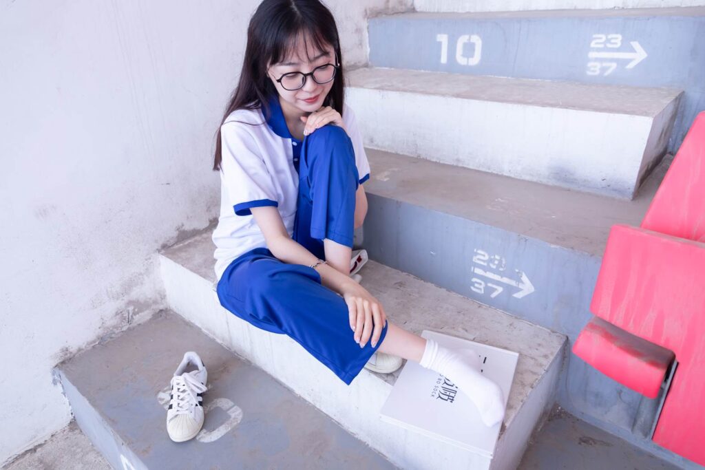 [BoBoSocks襪啵啵]NO.002 稚予-校服、貝殼頭、白棉襪、裸足 [139P+1V/2.99GB]插圖3