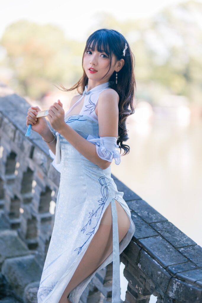 可愛(ài)妹子陸卿卿kyokyo 005- 藍(lán)色旗袍 [24P/103MB]插圖3