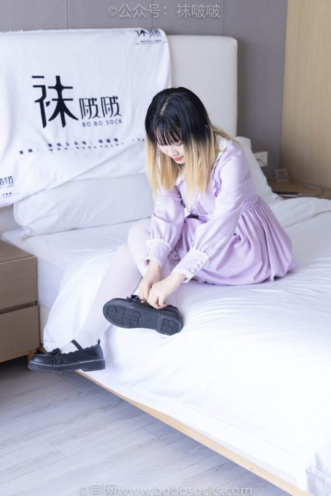 [BoBoSocks襪啵啵]NO.079 砂糖-皮鞋、厚白絲 [140P/1V/6.88GB]插圖2