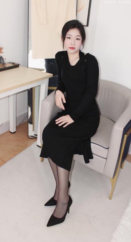 小眾視覺 006-嚶嚶 黑色連衣裙［128P/0.98G］-無料攝影圈