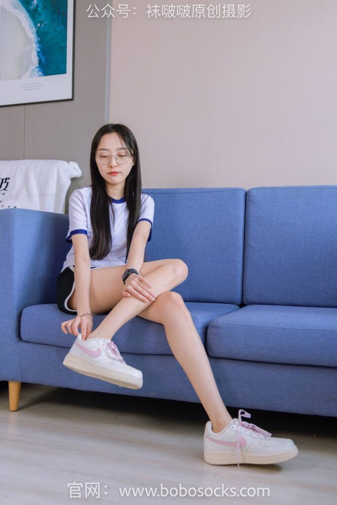 [BoBoSocks襪啵啵]NO.147 稚予-空軍一號板鞋、白棉襪、體操服[139P/1V/5.72GB]插圖