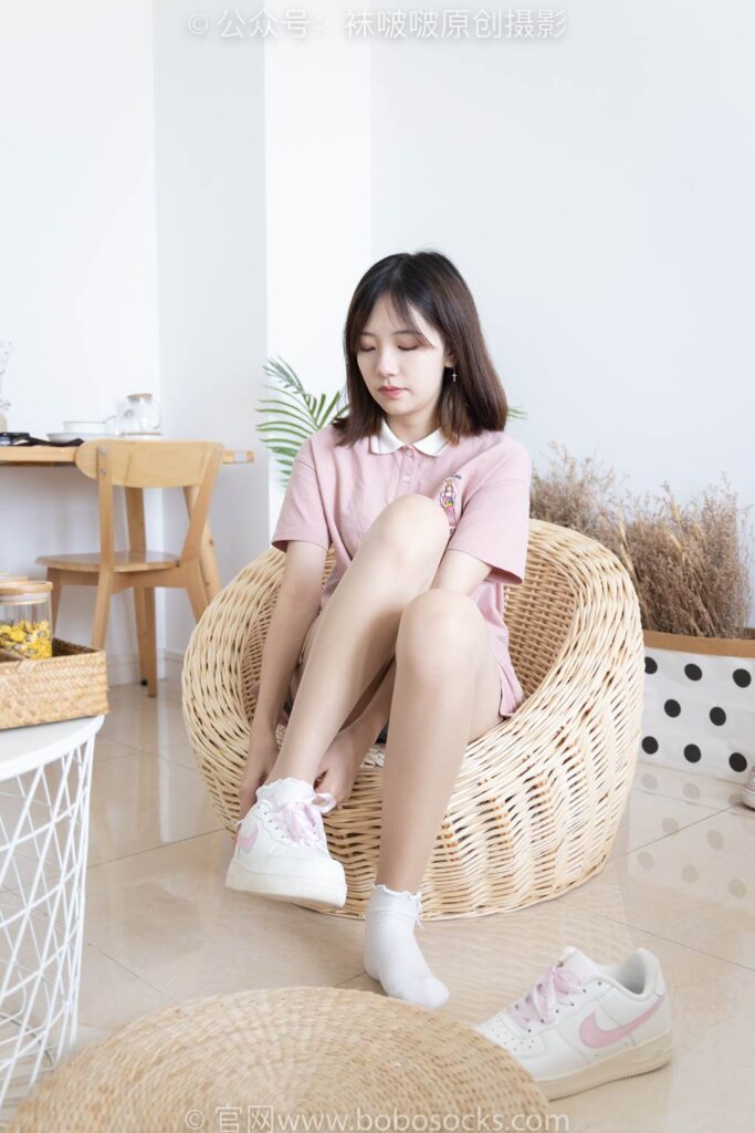 [BoBoSocks襪啵啵]NO.163 小甜豆-空軍一號板鞋、白棉襪、肉絲[135P/1V/5.92GB]插圖3