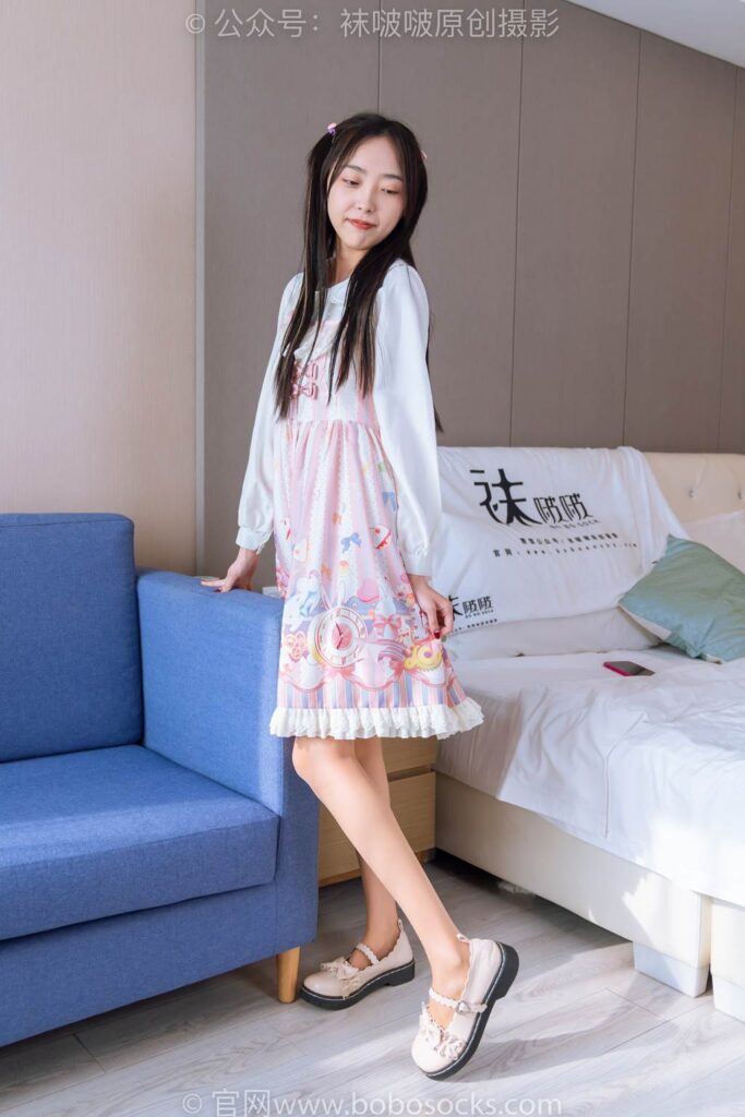 [BoBoSocks襪啵啵]NO.187 稚予-Lolita裙、白皮鞋、肉絲[140P/1V/5.64GB]插圖