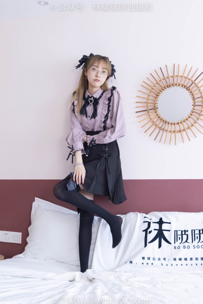 [BoBoSocks襪啵啵]NO.247 稚予-皮鞋、黑絲大腿襪、地雷系女友[160P/1V/5.97GB]插圖