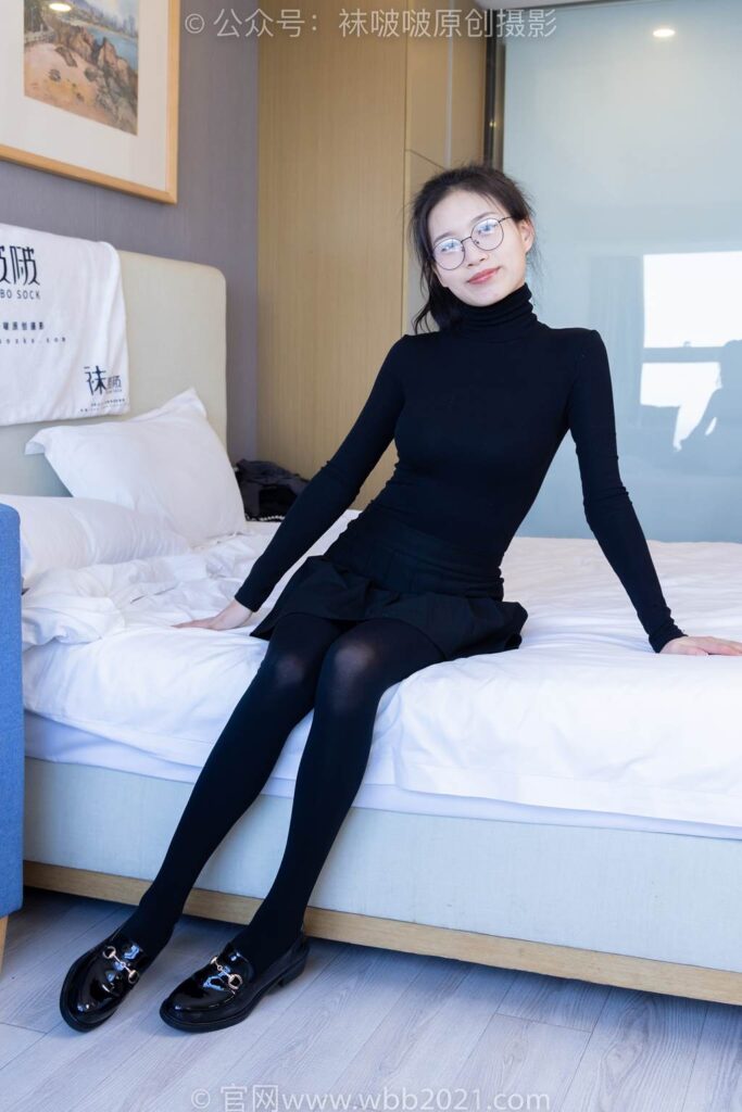 [BoBoSocks襪啵啵]NO.313 芝士-皮鞋、平底鞋、厚黑絲、厚黑絲大腿襪[150P/1V/6.30GB]插圖