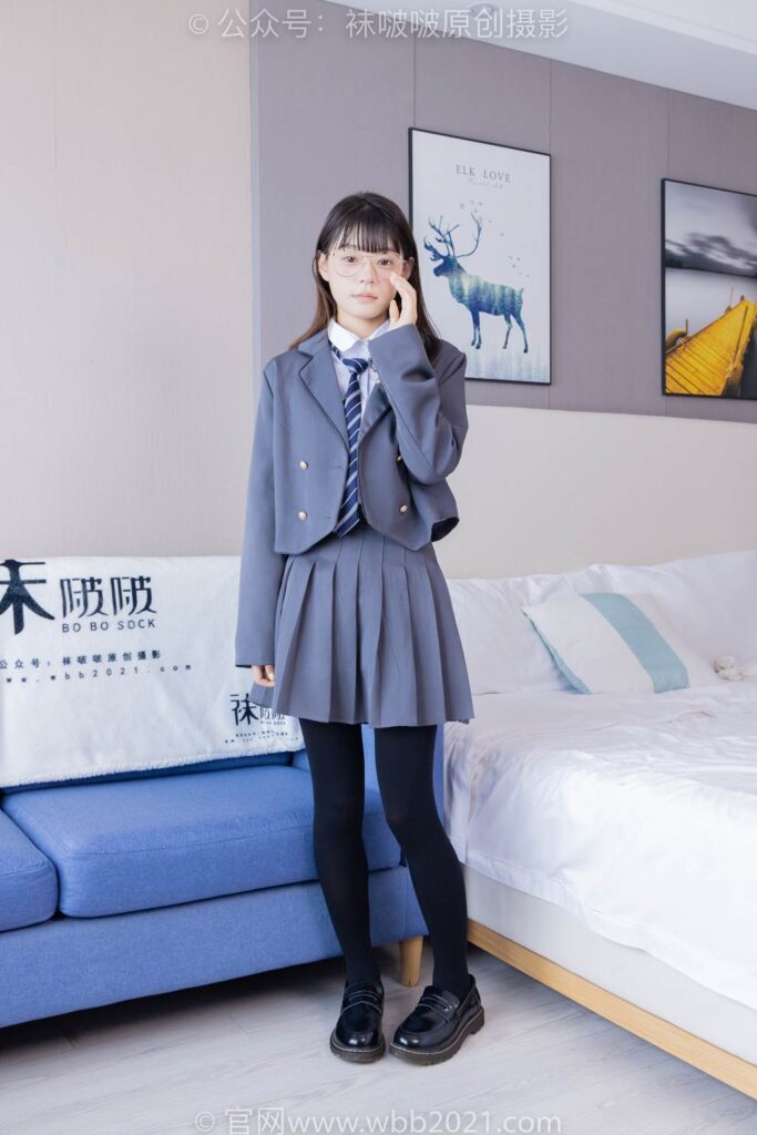 BoBoSocks襪啵啵 NO.402 糯米-皮鞋、厚黑絲、學(xué)院jk[140P/1V/6.29GB]插圖1