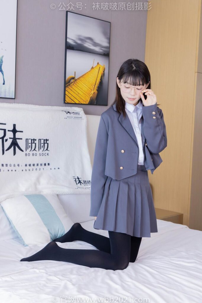 BoBoSocks襪啵啵 NO.402 糯米-皮鞋、厚黑絲、學(xué)院jk[140P/1V/6.29GB]插圖3