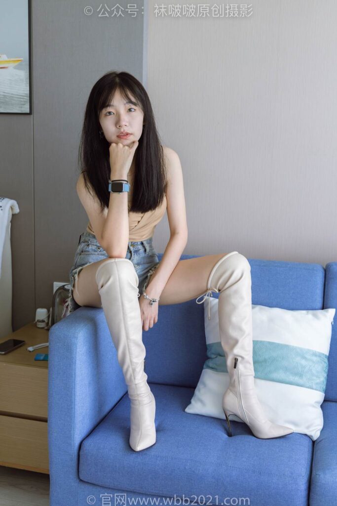 [BoBoSocks襪啵啵]NO.441 小甜豆-高跟長靴、白棉襪、裸足[179P/1V/6.57GB]插圖2