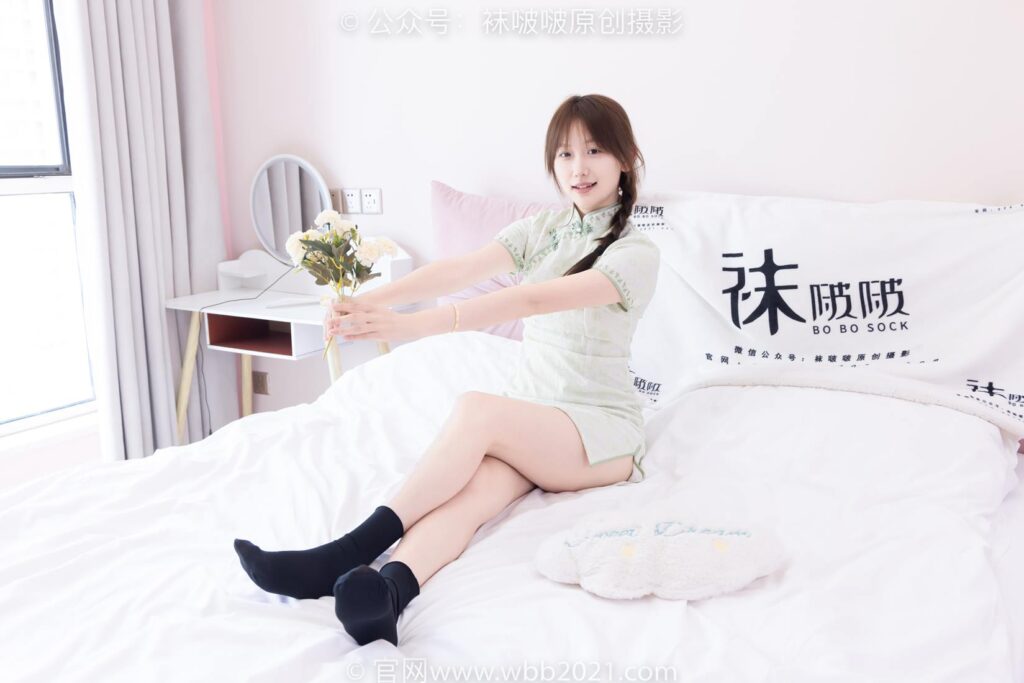 [BoBoSocks襪啵啵]NO.577 香菜-皮鞋、平底鞋、肉色船襪、黑棉襪、旗袍[140P/1V/5.65GB]插圖3